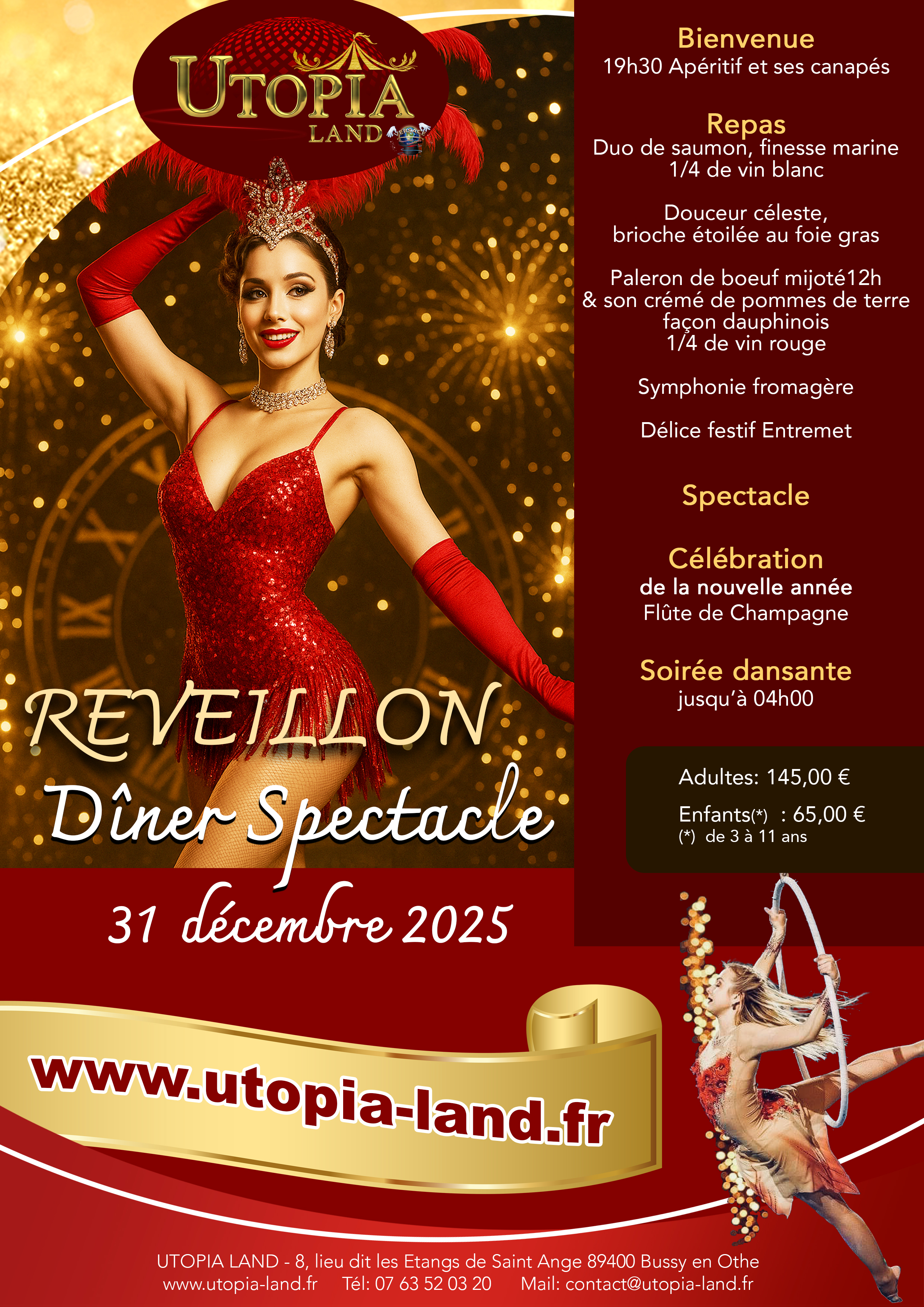Réveillon 31 décembre Dîner Spectacle